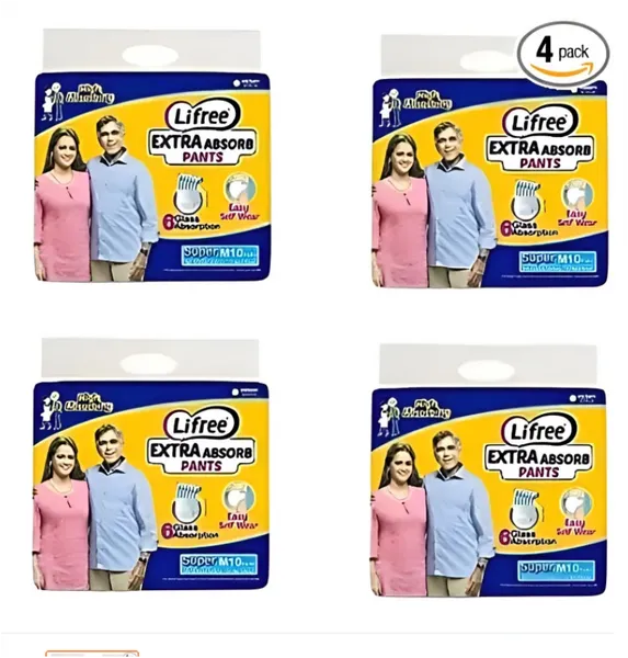 Lifree Extra Absorb Pants Adult Diaper (M10/4pkt/9619)